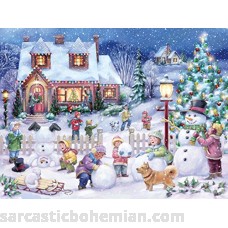 Vermont Christmas Company Snowman Celebration Jigsaw Puzzle 550 Piece  B015G1WKXW